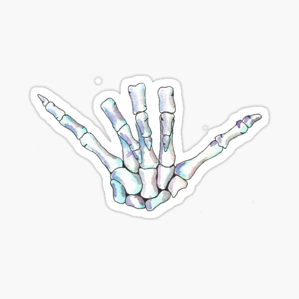 Hang Loose Skeleton Stickers | Redbubble