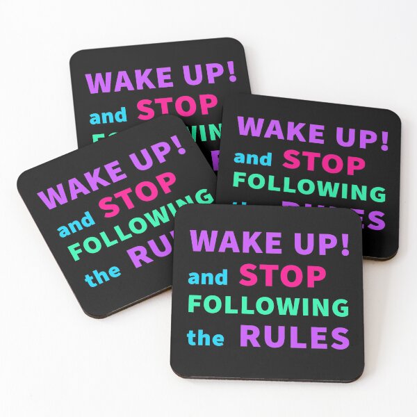 Item preview, Wake Up!  And Stop Following The Rules designed and sold by StudioTina.