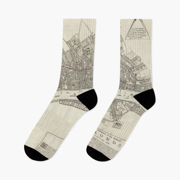 Item preview, Vintage Great Fire of London Map (1666) designed and sold by BravuraMedia.
