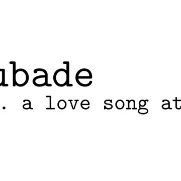 aubade definition Sticker