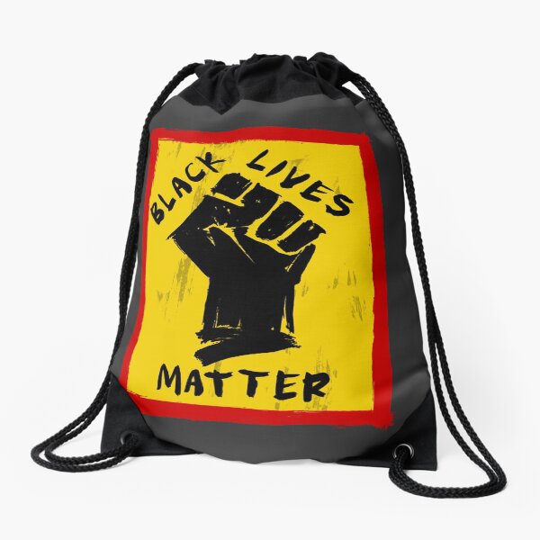 BLACK LIVES MATTER - PROTEST ART Drawstring Bag