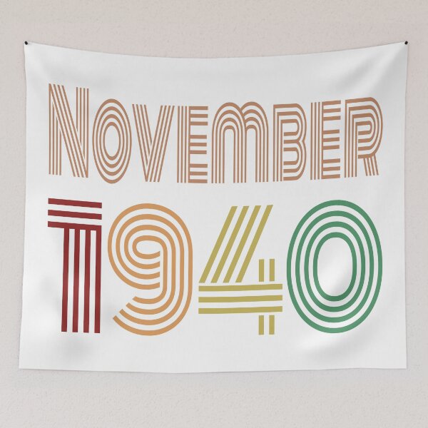 Item preview, Happy 80th Birthday, Happy Eighties Birthday, born in November 1940 designed and sold by marosharaf.