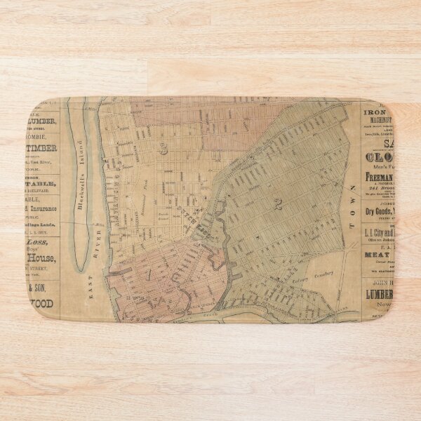 Item preview, Vintage Long Island City NY Map (1876) designed and sold by BravuraMedia.