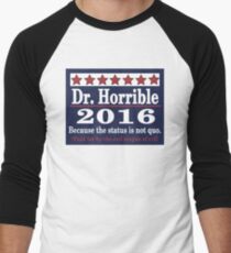 vote Dr. Horrible 2016 Men's Baseball ¾ T-Shirt