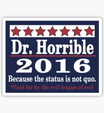 vote Dr. Horrible 2016 Sticker