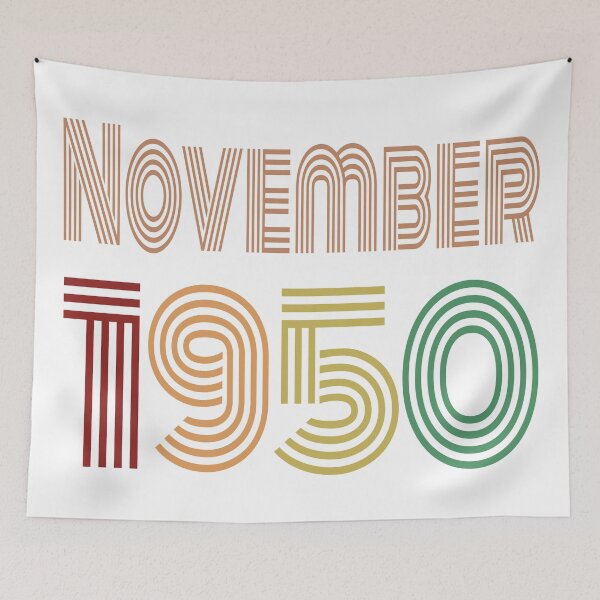Item preview, Happy 70th Birthday, Happy seventies Anniversary, born in November 1950 designed and sold by marosharaf.