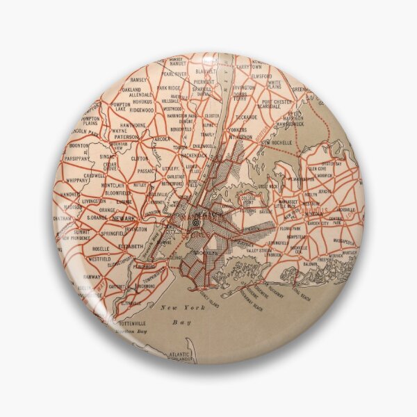 Artikelvorschau, Vintage New York Tri-State Road Map (1917) entworfen und verkauft von BravuraMedia.