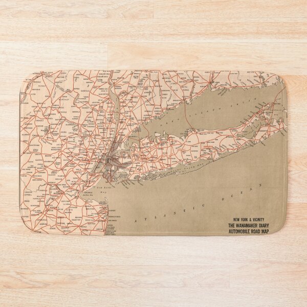 Item preview, Vintage New York Tri-State Road Map (1917) designed and sold by BravuraMedia.