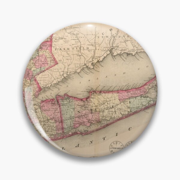 Item preview, Vintage Long Island NY Map (1870) designed and sold by BravuraMedia.