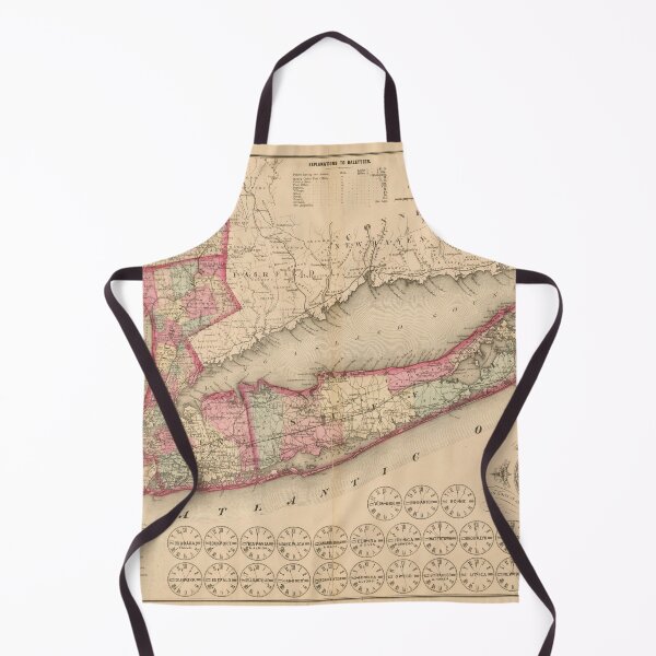 Item preview, Vintage Long Island NY Map (1870) designed and sold by BravuraMedia.