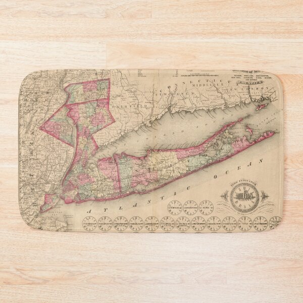 Item preview, Vintage Long Island NY Map (1870) designed and sold by BravuraMedia.