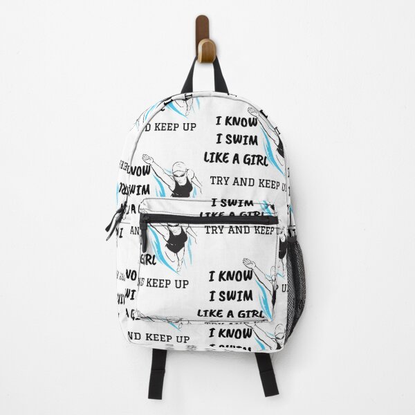 Item preview, I swim like a girl try and keep up designed and sold by Water Sports and Safety.