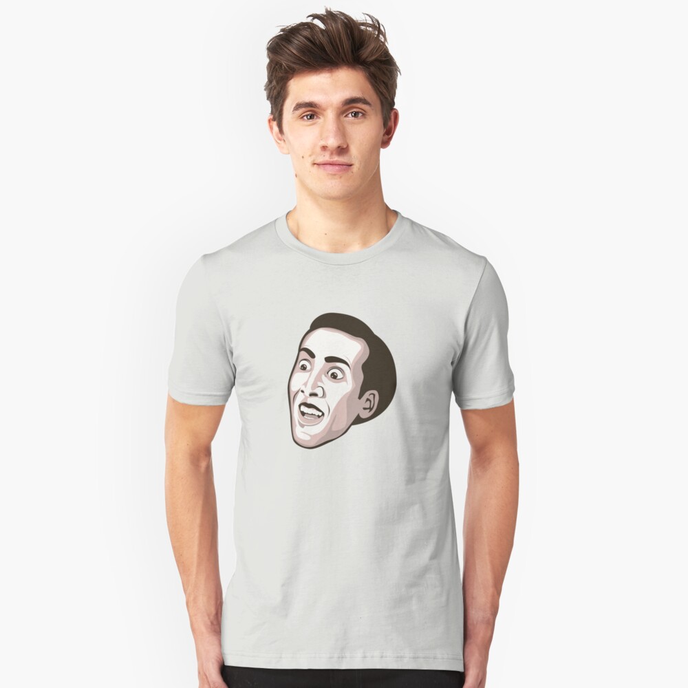 Nicolas Cage - Faces Of Awesome Slim Fit T-Shirt