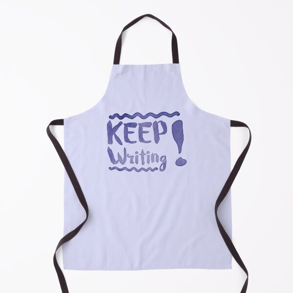 Item preview, KEEP WRITING! in blue watercolor motivation designed and sold by jazzydevil.