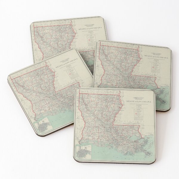 Item preview, Vintage Map of Louisiana (1916) designed and sold by BravuraMedia.