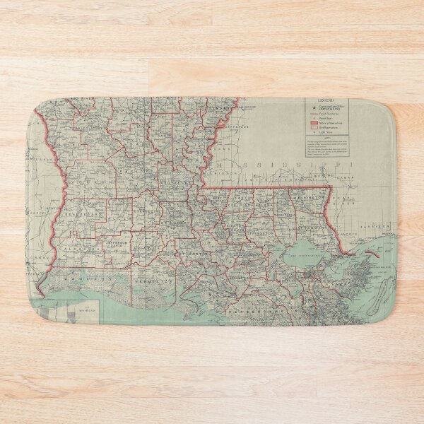 Item preview, Vintage Map of Louisiana (1916) designed and sold by BravuraMedia.
