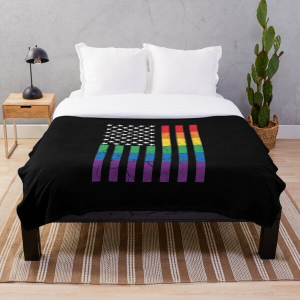 Aperçu de l'œuvre USA Rainbow Flag créée et vendue par coolprint.