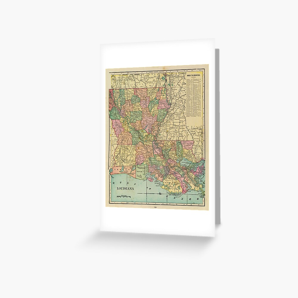 Vintage Louisiana Map (1838) Wall Tapestry by BravuraMedia