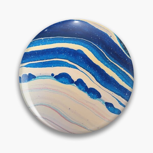 Artikelvorschau,  blau und cremeweiß mit einem Hauch von Gold. entworfen und verkauft von Ashley Branstetter.