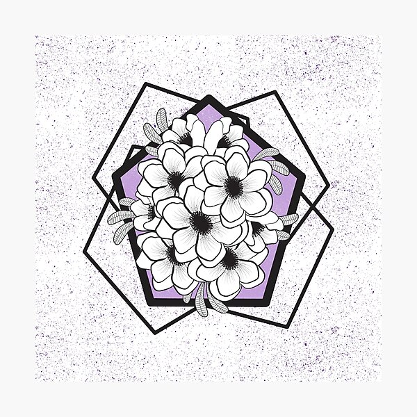 Lilac Anemones Photographic Print