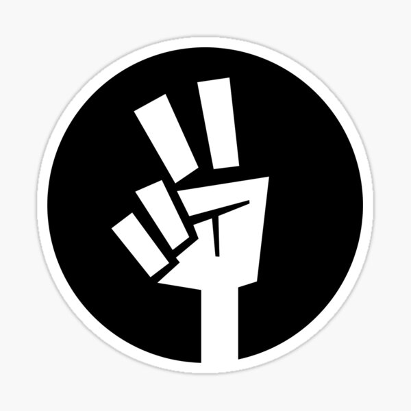 Peace Hand Sign Emblem - Light Sticker
