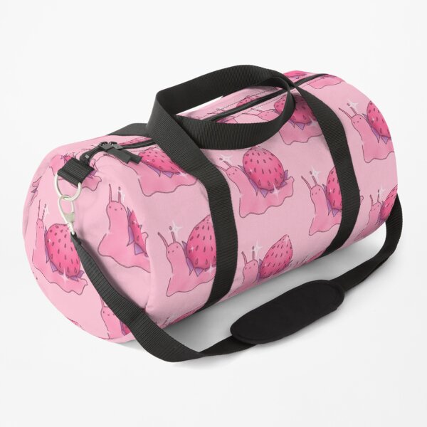 Strawberry Snail pink Duffle Bag