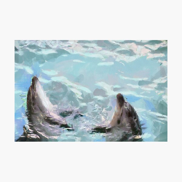 Item preview, Dolphins at dance painting designed and sold by Magomed Magomedagaev.