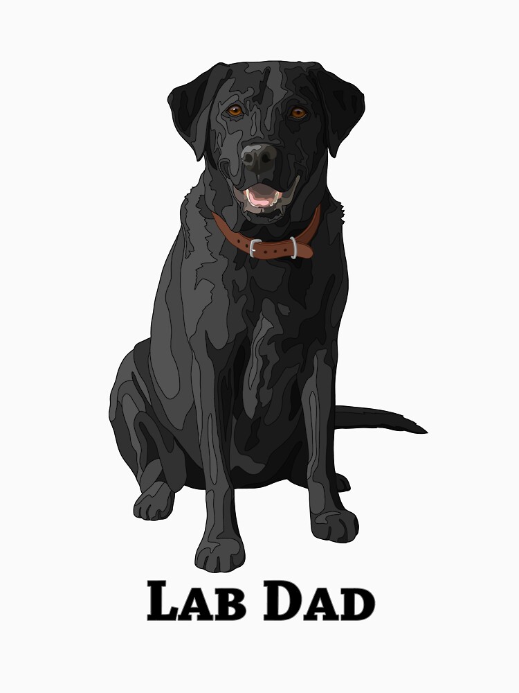 "Black Labrador Retriever Lab Dad" Pullover Hoodie for Sale by csforest