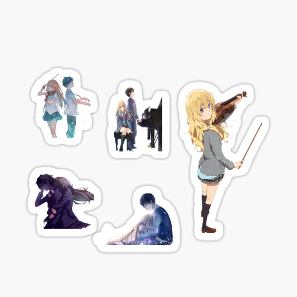 Uso your lie in april pack mask Sticker