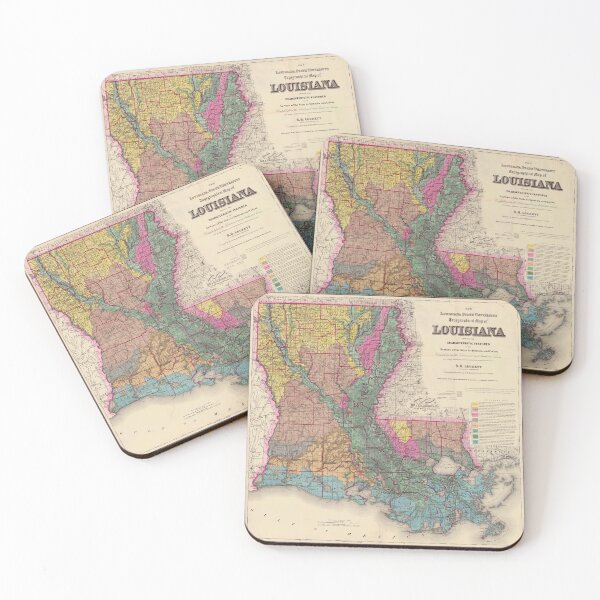Item preview, Vintage Geological Map of Louisiana (1882) designed and sold by BravuraMedia.