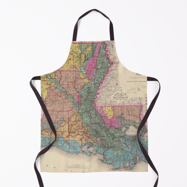 Item preview, Vintage Geological Map of Louisiana (1882) designed and sold by BravuraMedia.