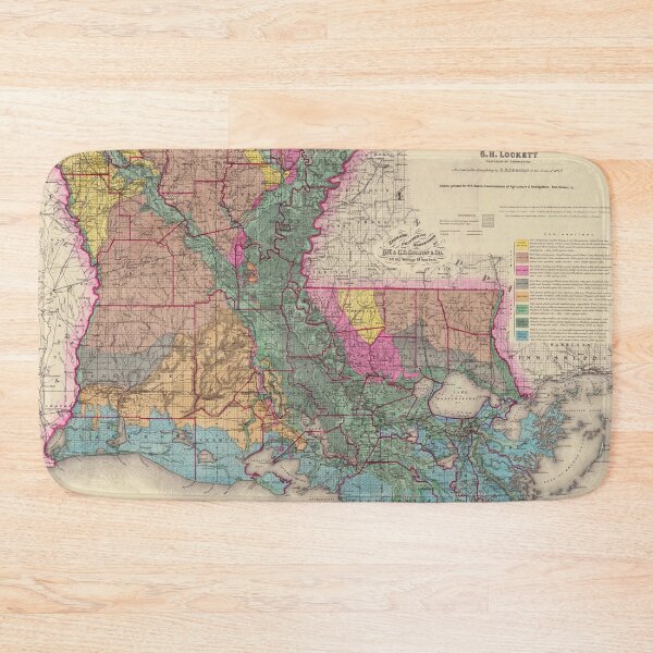 Item preview, Vintage Geological Map of Louisiana (1882) designed and sold by BravuraMedia.