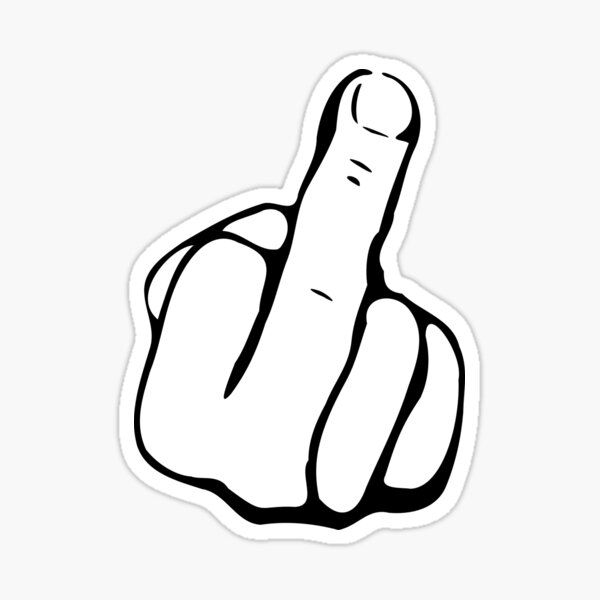 middle finger Sticker