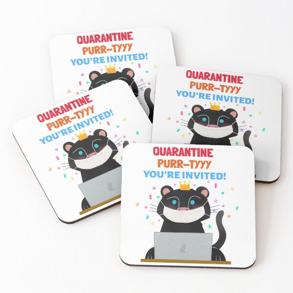 Item preview, Quarantine Purr-ttty You’re invited designed and sold by Got-Ya-Bak.