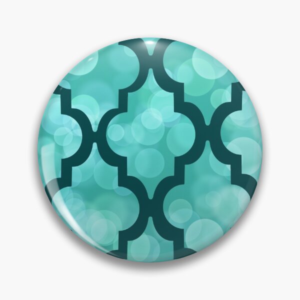 Item preview, Turquoise quatrefoil pattern with bokeh effect digital illustration  designed and sold by Bonheurem.