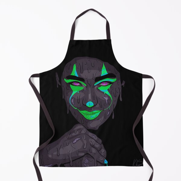 Item preview, Grime Art Clown Neon Green Blue Digital designed and sold by Krystian Stafford.