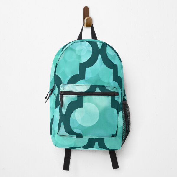 Item preview, Turquoise quatrefoil pattern with bokeh effect digital illustration  designed and sold by Bonheurem.