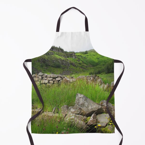 Watercolor Landscape, Fossarett 04, Iceland Apron