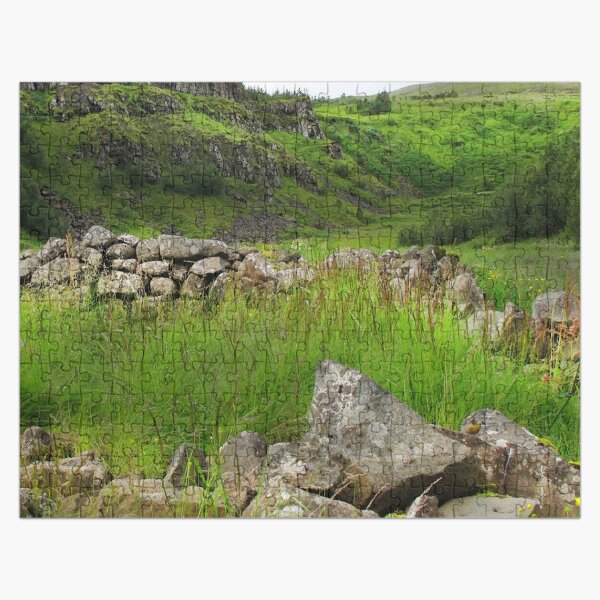 Watercolor Landscape, Fossarett 04, Iceland Jigsaw Puzzle