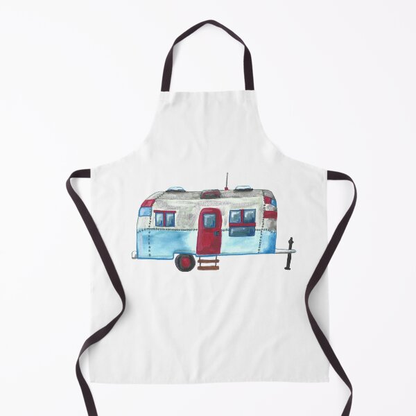 Item preview, Vintage Turquoise and Red Travel Trailer designed and sold by ArtsyRabbit.
