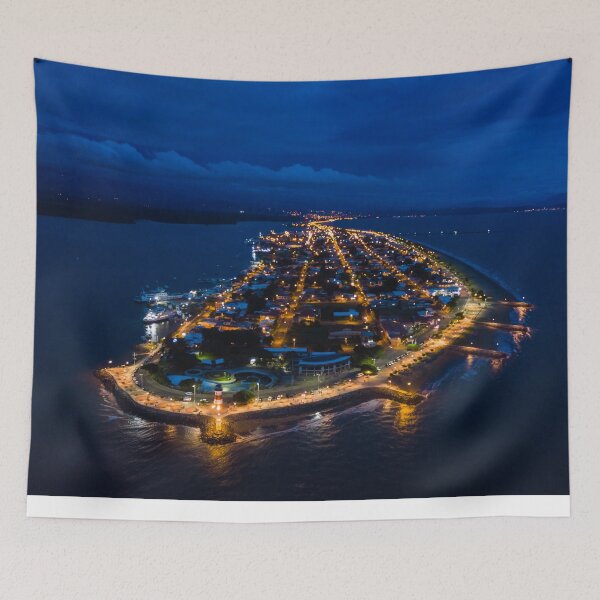 Item preview, Beautiful aerial view of the town of Puntarenas at night in Costa Rica designed and sold by Gianvivi.