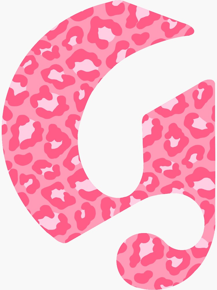 "bright pink cheetah glossier logo" Sticker by ...