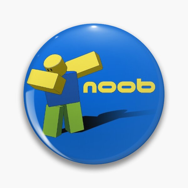 Noob Pins And Buttons Redbubble - roblox how to get noob attack head