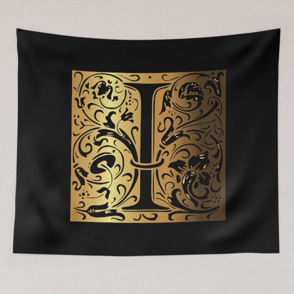 Item preview, The Letter I Beautiful floral bouquet golden design With Amazing Ornament  designed and sold by yacine12353.