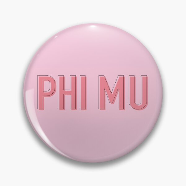Item preview, PHI MU PINK OUTLINE designed and sold by Stickers by SoSrat.