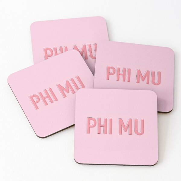 Item preview, PHI MU PINK OUTLINE designed and sold by Stickers by SoSrat.