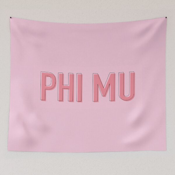 Item preview, PHI MU PINK OUTLINE designed and sold by Stickers by SoSrat.