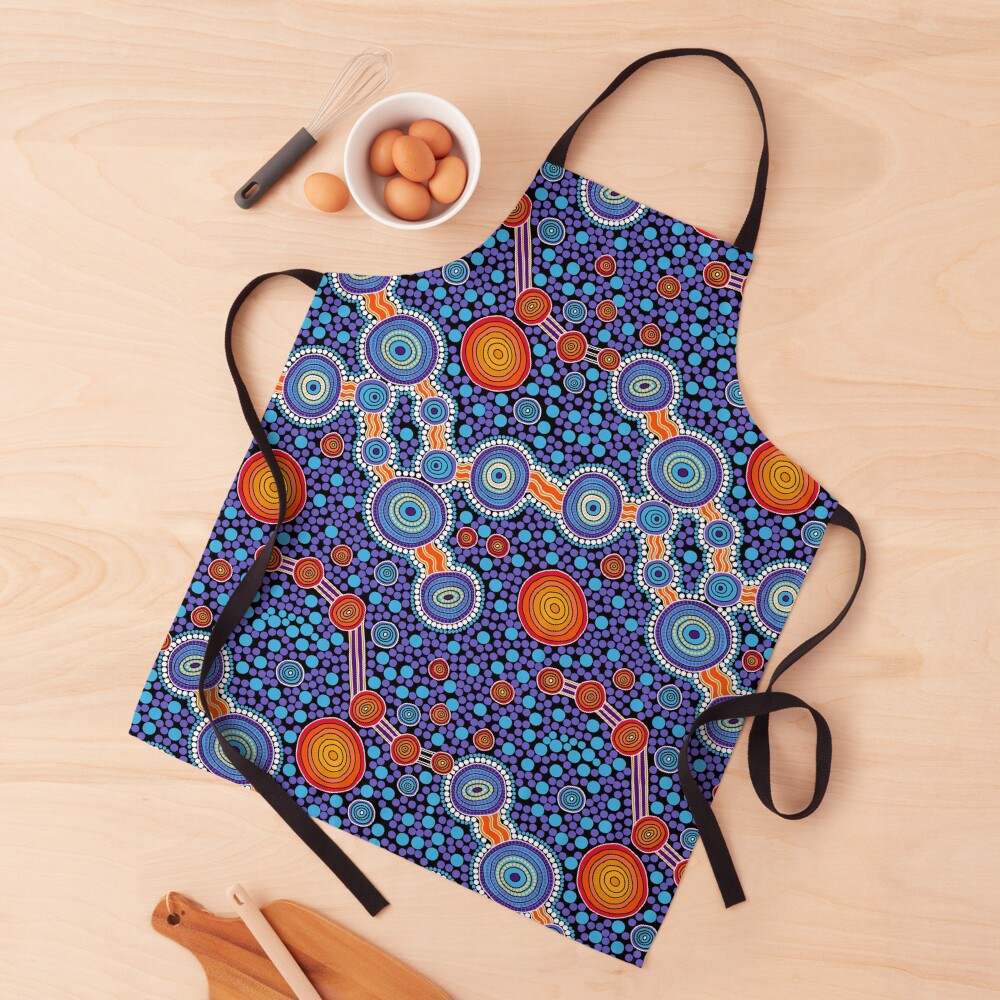 Authentic Aboriginal Art - The Journey Blue Apron