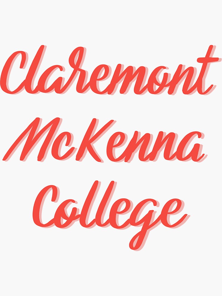 "Claremont McKenna College" Sticker for Sale by iandthismystery Redbubble