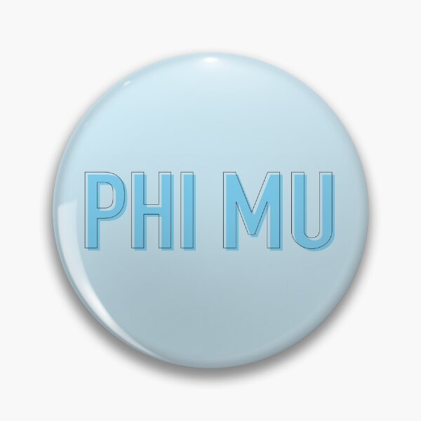 Item preview, PHI MU BLUE OUTLINE designed and sold by Stickers by SoSrat.